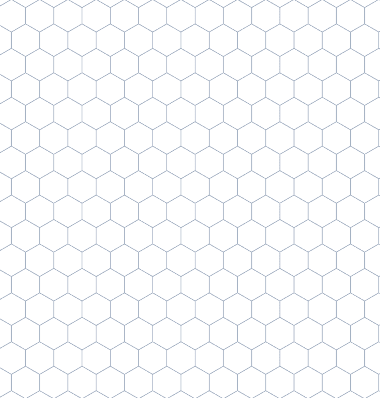 Pointy-top hexagonal grid optimized for organic chemistry